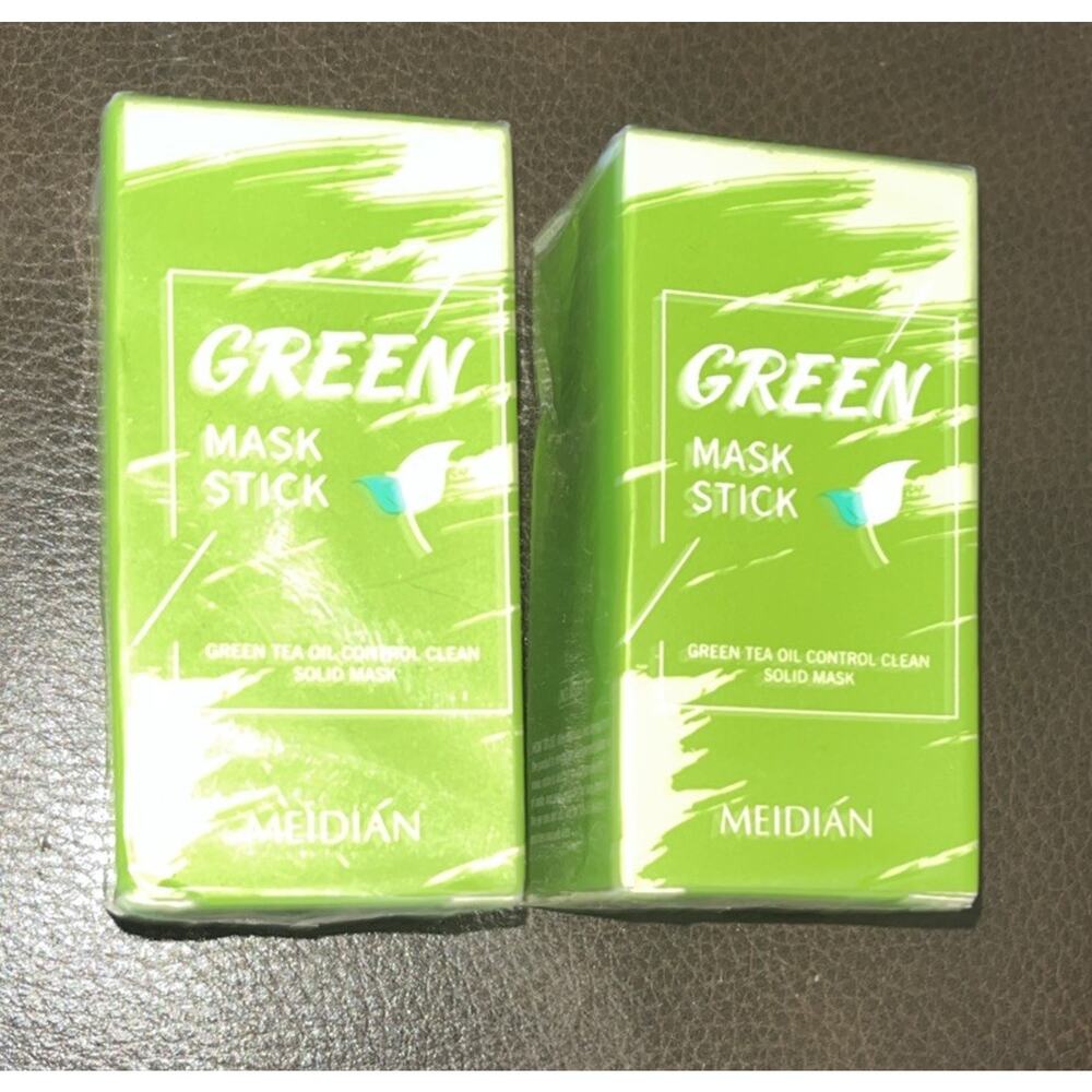 2 Pack Meidian Green Mask Stick Green Tea Oil Control Solid Mask